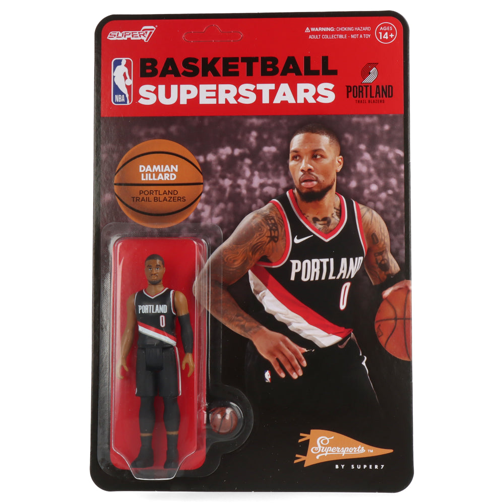 Damian Lillard Trail Blazers NBA Action Figure - SuperSports Wave 4 Collectible Toy for Basketball Fans & Sports Memorabilia Collectors - Perfect for Display, Gifts, and Game Room Decor
