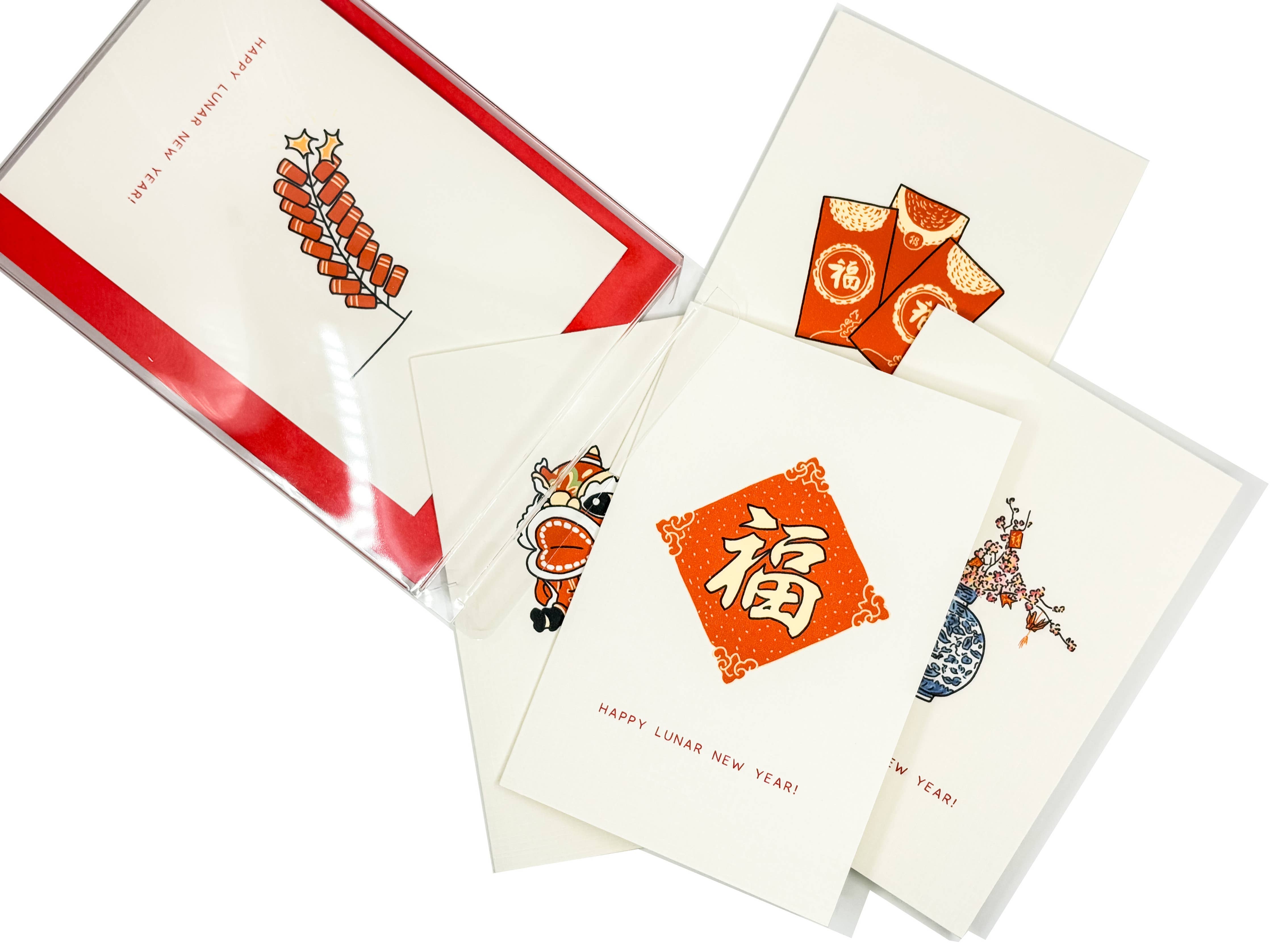 Chinese New Year Gift Box Set - 5 Traditional Lunar New Year Items for Celebrations & Home Decor