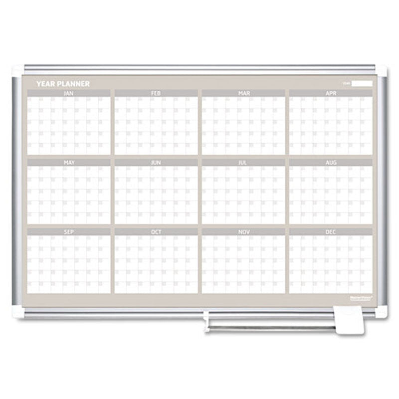 12 Month Planner 2024 - January to December Wall Calendar with Aluminum Frame - Perfect for Home, Office & School Organization