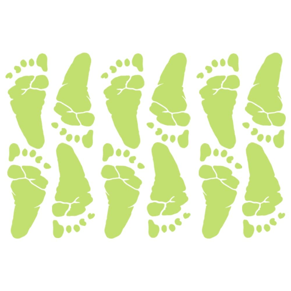 Scary Halloween Glow in the Dark Wall Stickers - Waterproof Removable DIY Horror Footprint Decals for Home, Living Room & Mirror Decor - Perfect for Spooky Party Decorations & Haunted House Themes