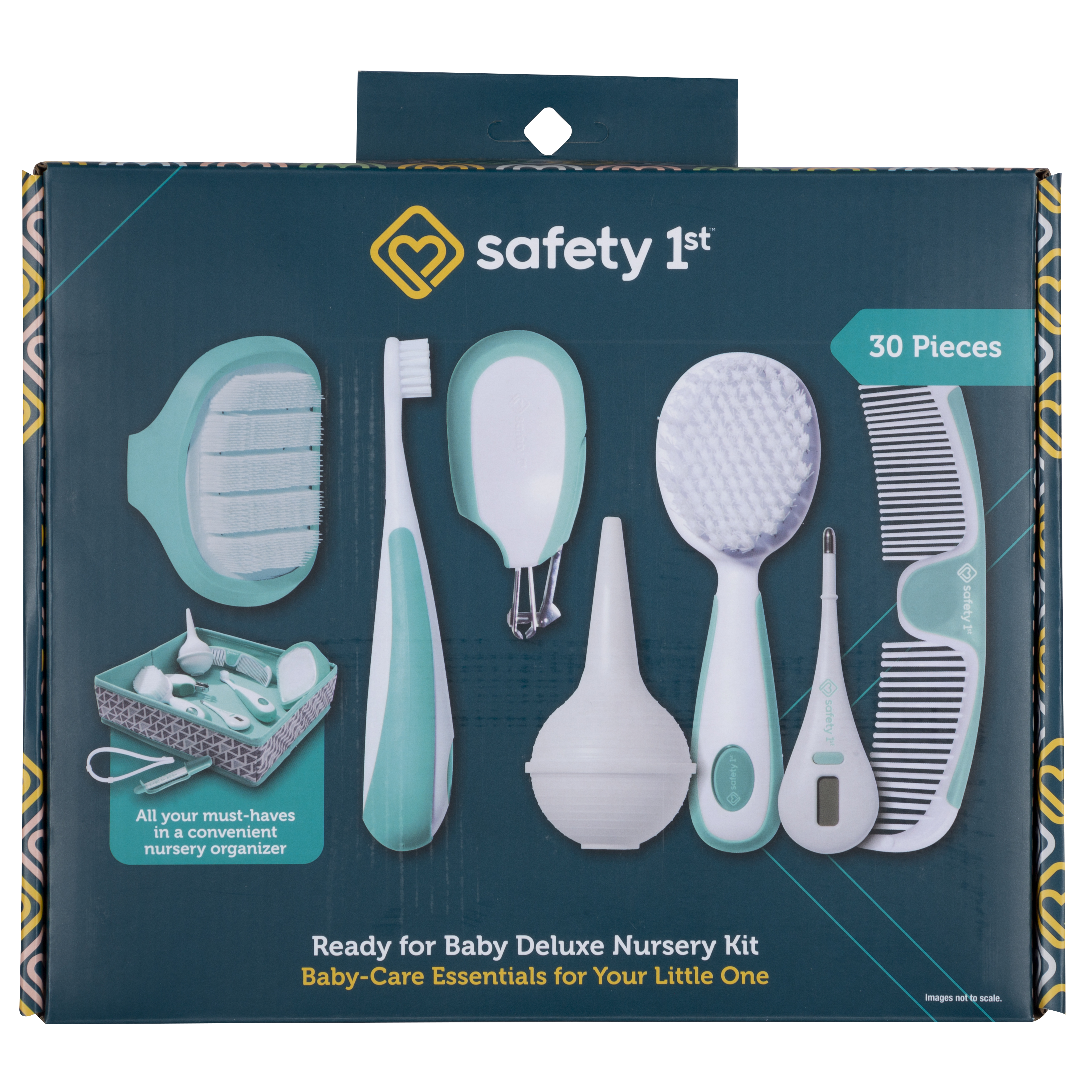 Safety 1st Nursery Care Health & Grooming Kit for Newborns - Baby Essentials Set with Nail Clippers, Brush & More for Infant Care & Bath Time