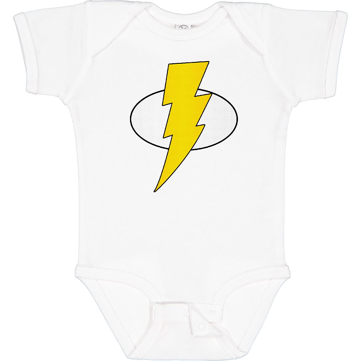 Inktastic Superhero Baby Lightning Bolt Bodysuit - Cute & Soft Infant Onesie for Boys & Girls - Perfect for Superhero Themed Parties, Baby Showers & Everyday Wear