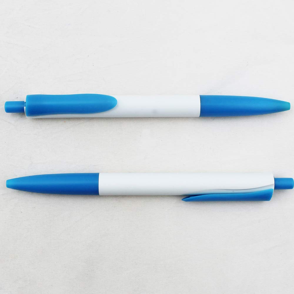 Bulk Blank Ballpoint Pens - 40 Pack Colored Blue Ink Pens with Clip & Cap for Office, School & Gifts | EZPENCILS & GIFTS