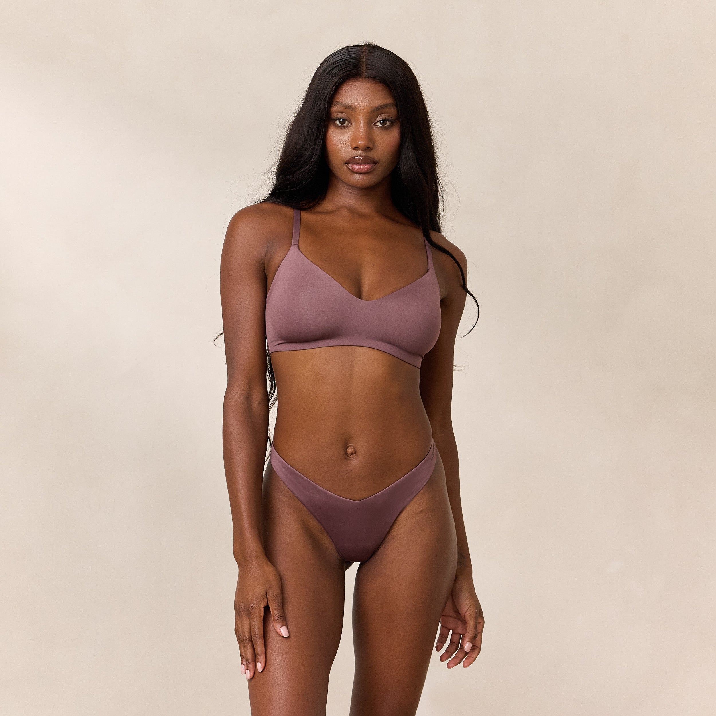 Free Form Bra - Comfortable & Supportive Wireless Bralette in Plum Color | Perfect for Yoga, Lounge & Everyday Wear