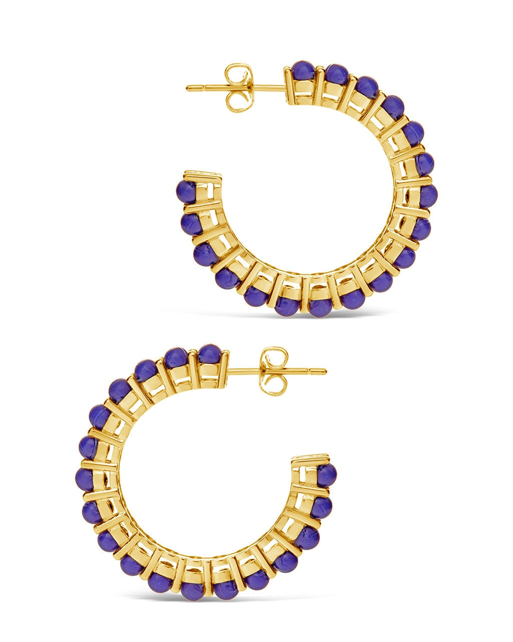 Noella Beaded Hoop Earrings for Women - Trendy Bohemian Jewelry - Handmade Beaded Hoops - Perfect for Parties, Weddings & Everyday Wear