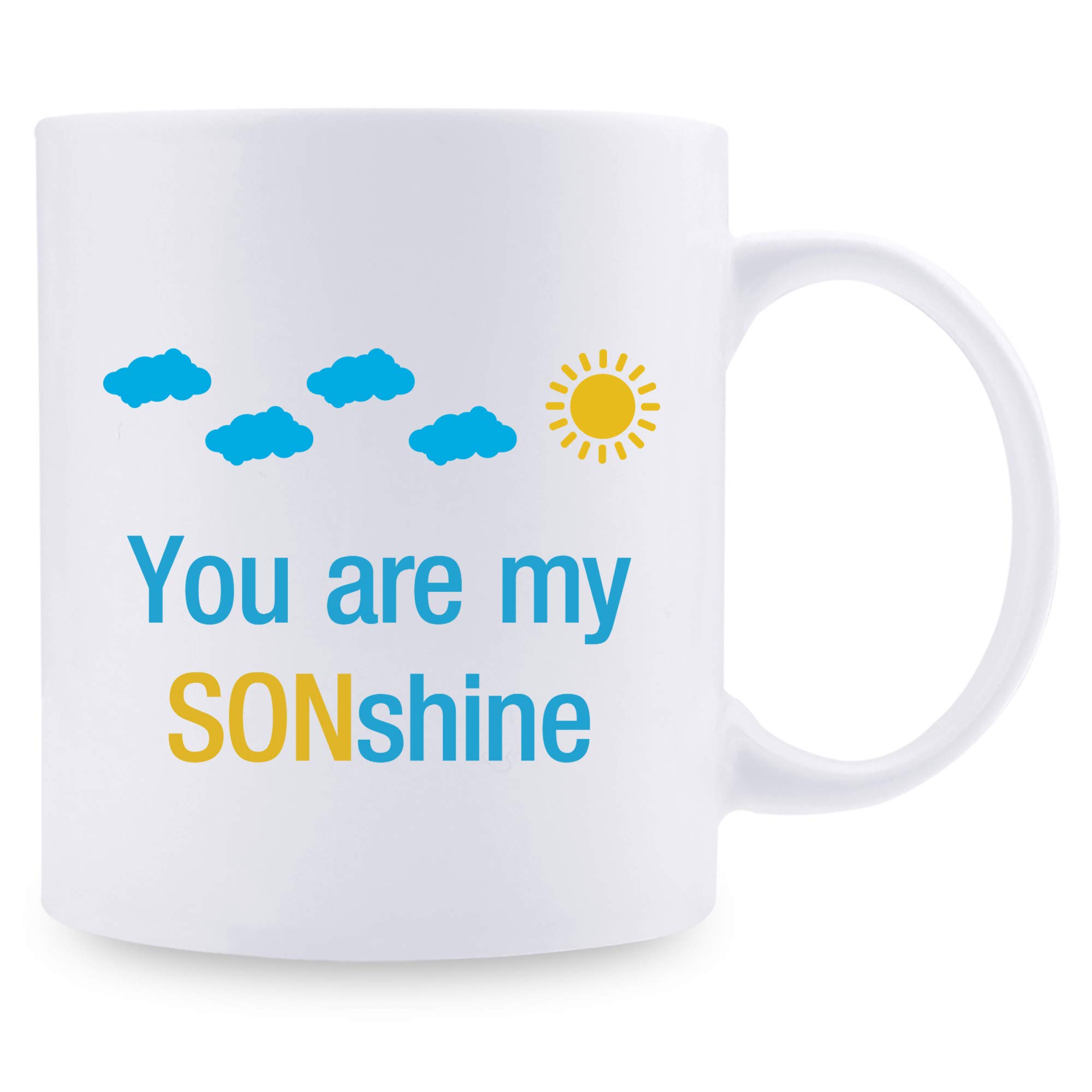 AIYAYA You Are My Sunshine Pun Coffee Mug - 11 oz Inspirational Gift for Teen Son from Mom - Perfect for Birthday, Christmas, or Daily Morning Coffee Motivation