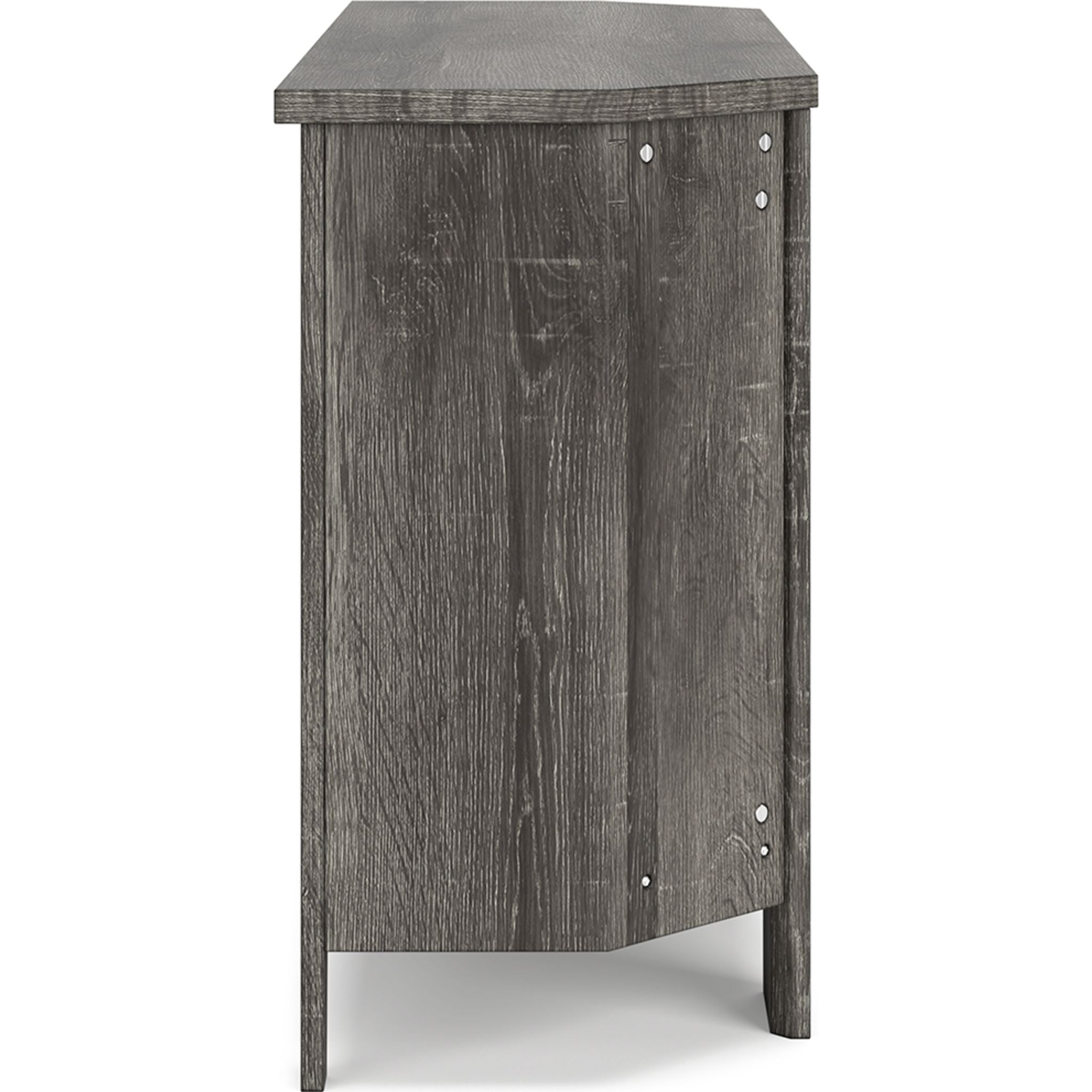 Arlenbry Corner TV Stand in Gray - Modern Space-Saving Entertainment Center for Living Room & Bedroom