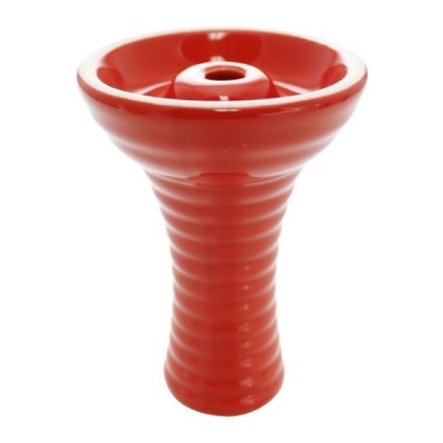 Premium Ceramic Hookah Bowl with Funnel Design - Red - Perfect for Smooth Smoking Sessions at Home or Parties