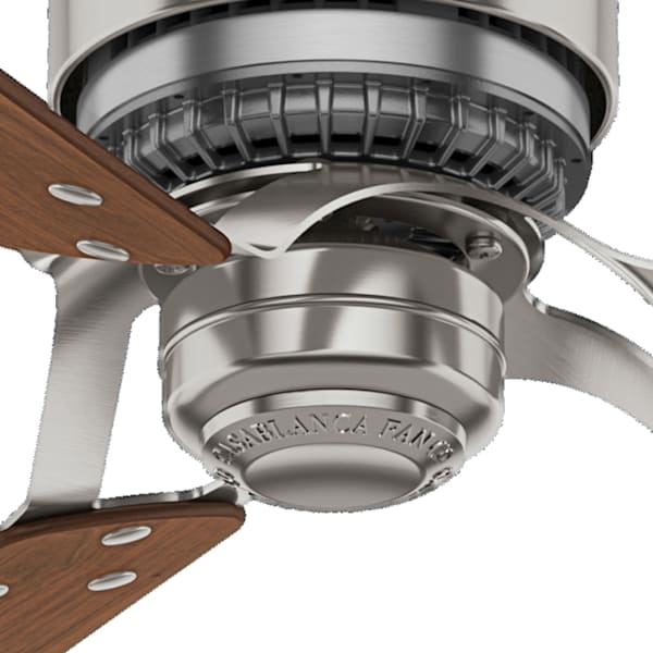 Casablanca Tribeca 60 Inch Ceiling Fan with Light - Brushed Nickel/Walnut Finish - Energy Efficient & Quiet - Perfect for Living Room, Bedroom, or Office