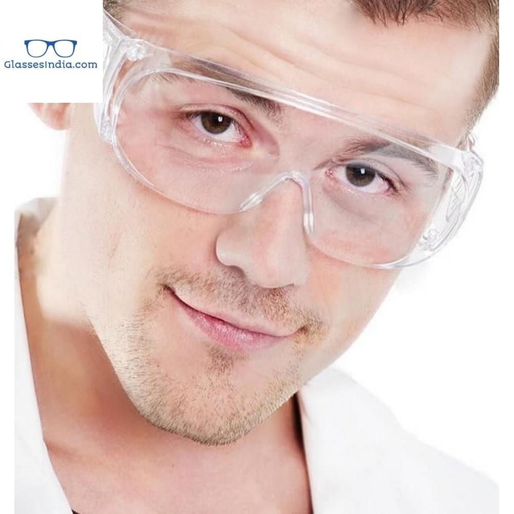 Protective Safety Goggles - Clear Lens, Wide Vision, Adjustable & Lightweight for Chemical Splash Protection - Ideal for Lab Work, DIY Projects & Industrial Safety