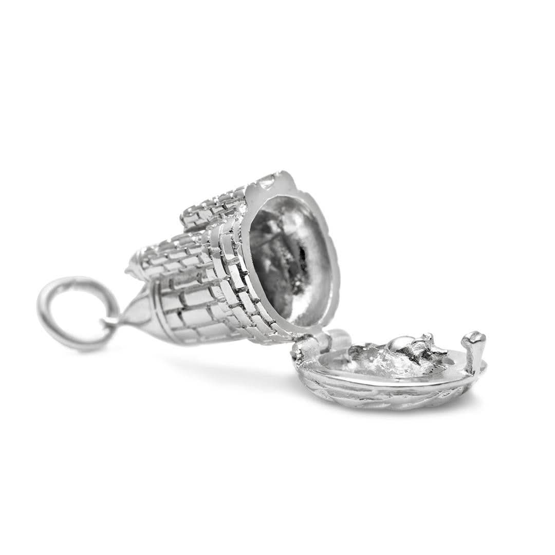 Enchanted Silver Castle Charm - Elegant Home Decor for Fantasy & Fairy Tale Themed Rooms | Perfect for Bedroom, Living Room, and Gift Giving