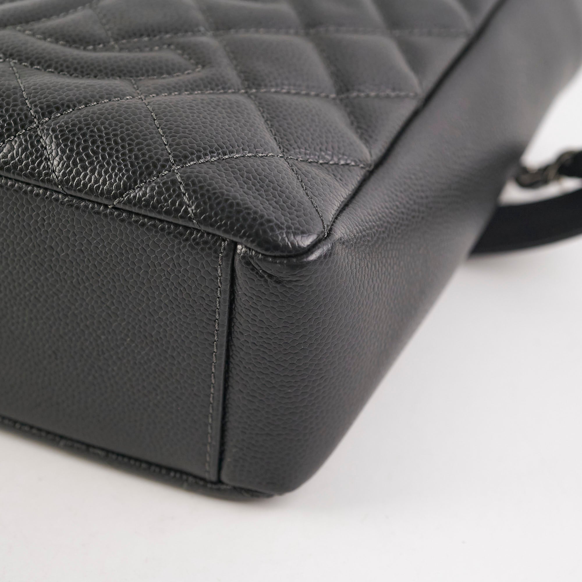 Chanel Caviar Leather Petite Shopping Tote Bag - Black Luxury Handbag for Women | Perfect for Work, Travel & Everyday Use