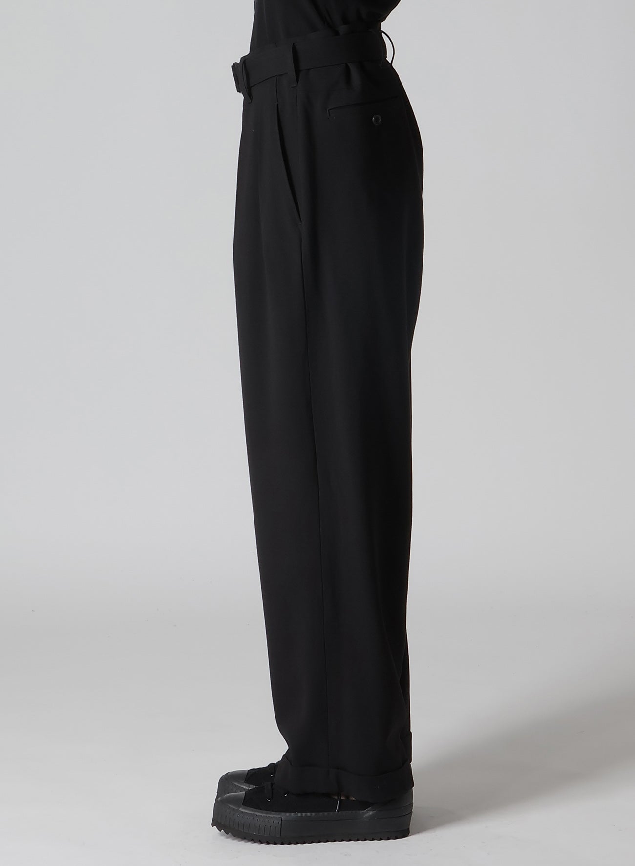 Damaged Gabardine 2-Tuck Pants for Men - Vintage Style High Waisted Trousers | Perfect for Casual Wear, Office Outfits & Retro Fashion