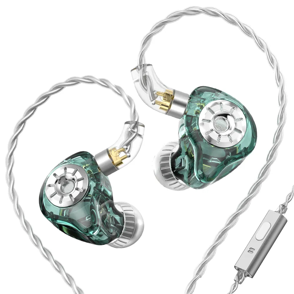 TRN ST1 PRO Hybrid Driver In-Ear Monitors - 1DD + 1BA Wired Earphones for Audiophiles, Musicians & Gamers | Perfect for Studio Recording, Live Performance & Mobile Gaming