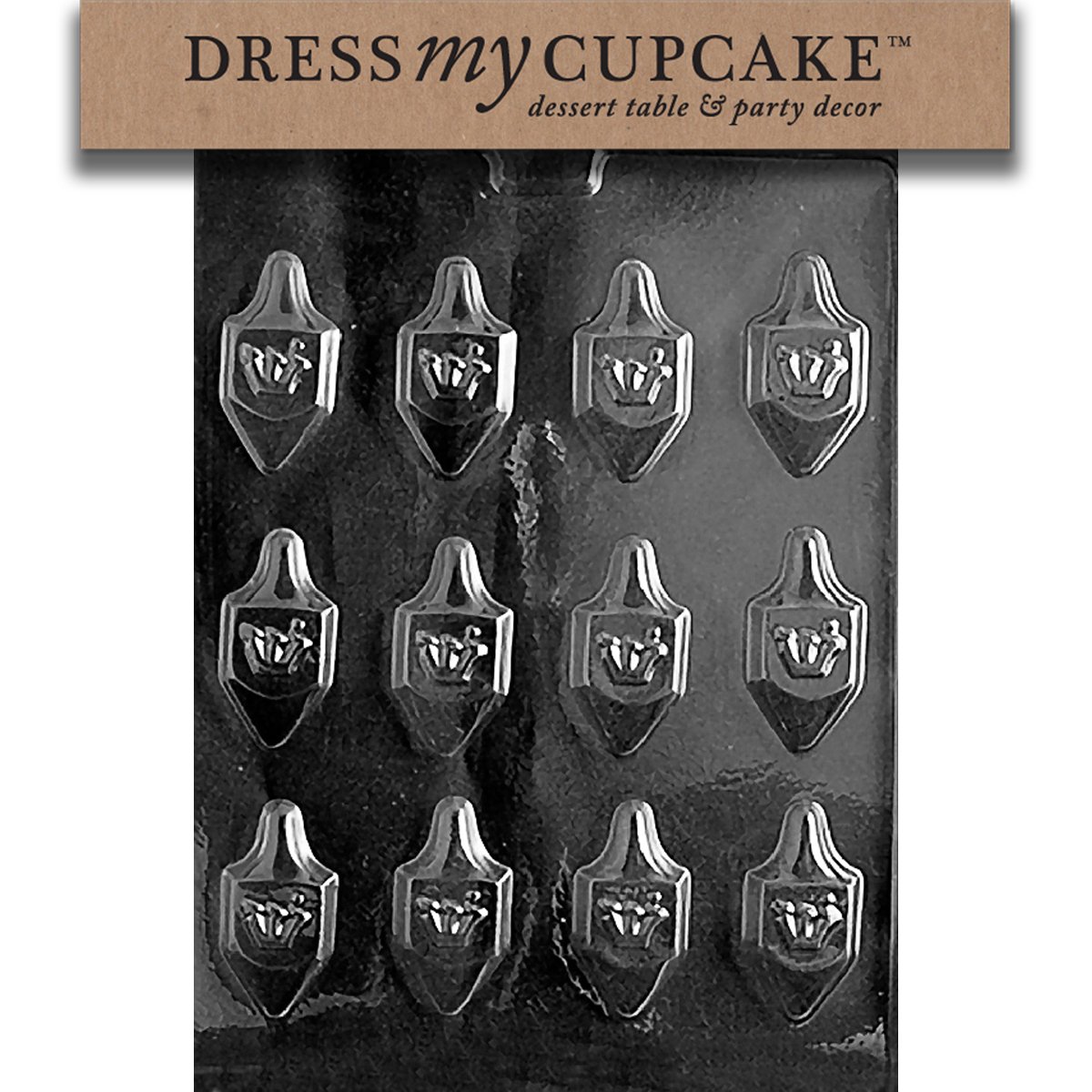 Dress My Cupcake Chocolate Candy Mold - Dreidels for Baking & Candy Making - Perfect for Hanukkah Treats & Holiday Desserts