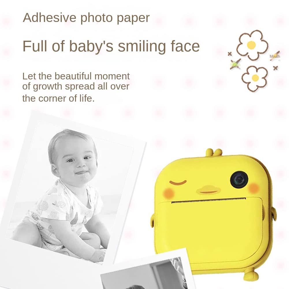Sefdrert 2.4 Inch LCD Digital Camera with Instant Print Function - Battery Powered Photo Video Camera for Kids & Teens - Includes Print Paper - Pink (Perfect for Birthday Parties, Travel & Family Events)