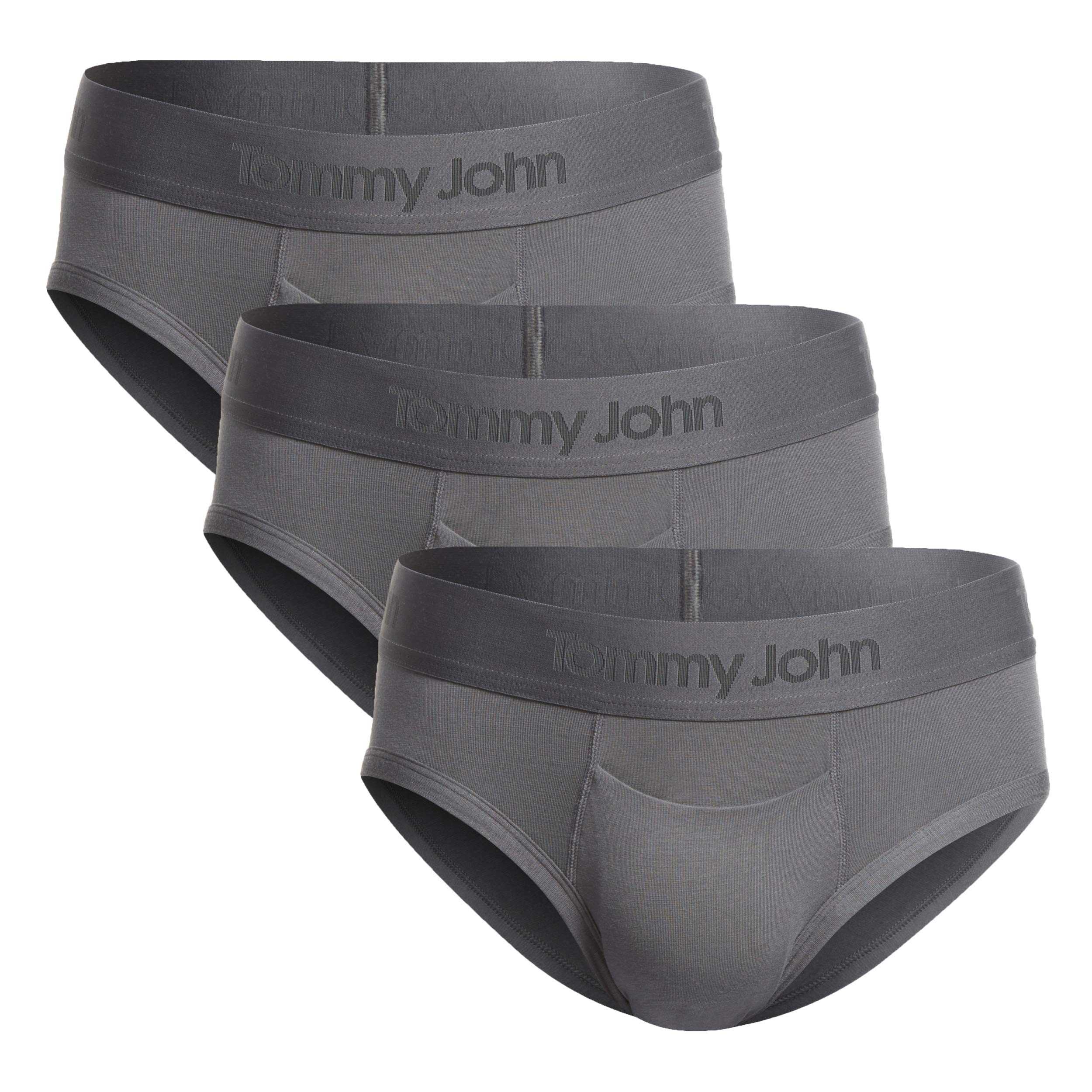 Tommy John Men's Second Skin Briefs - Ultra Soft Comfort Underwear 3 Pack for Everyday Wear & Active Lifestyle
