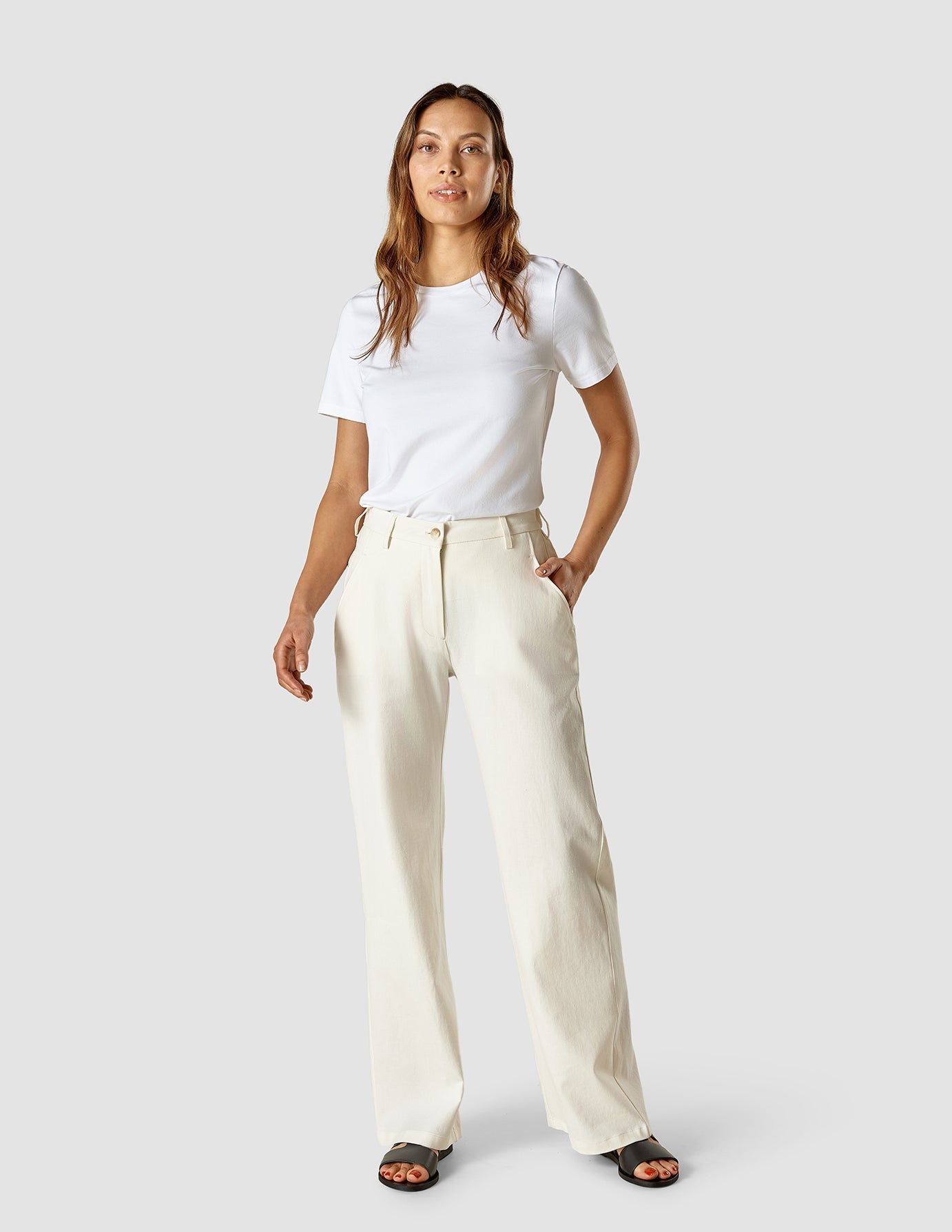 Premium Linen Pants for Women - Soft Breathable Comfort - Off White Casual Trousers for Summer, Beach, and Relaxation