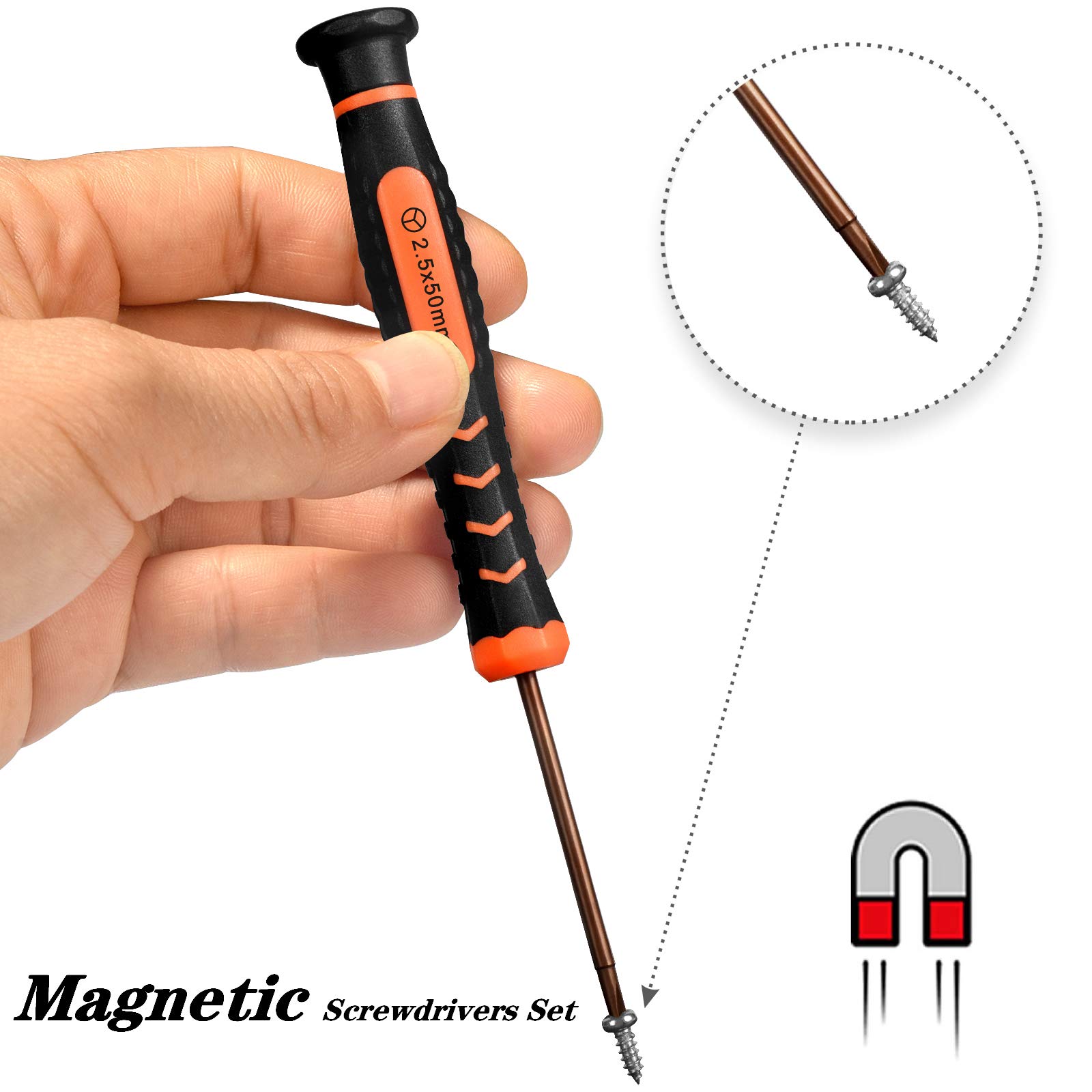 TECKMAN 4-in-1 Triwing Screwdriver Set with 2.0/2.5/3.0 Tripoint & PH00 Phillips Bits - Perfect for Nintendo Switch, Joycon, Wii, Gameboy, DS Repair - Essential Electronics Repair Kit for Gaming Consoles & Handheld Devices