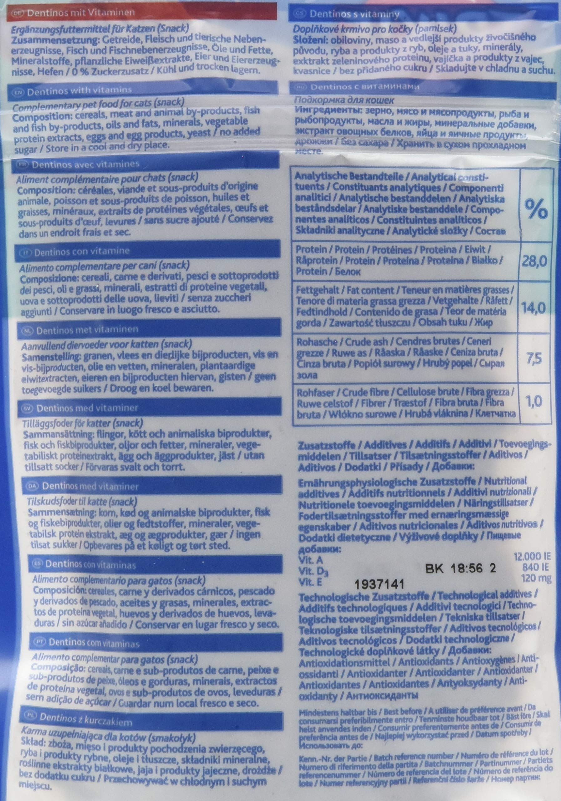 Trixie Dentinos with Vitamins - 50g Dog Dental Chews for Teeth Cleaning & Fresh Breath | Healthy Treats for Small & Medium Dogs | Vet-Recommended for Oral Care & Tartar Control