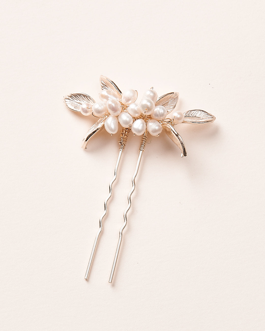 Briella Pearl Hair Pin - Elegant Pearl Hair Clip for Women, Bridal Hair Accessories, Wedding, Prom, Party, Everyday Wear