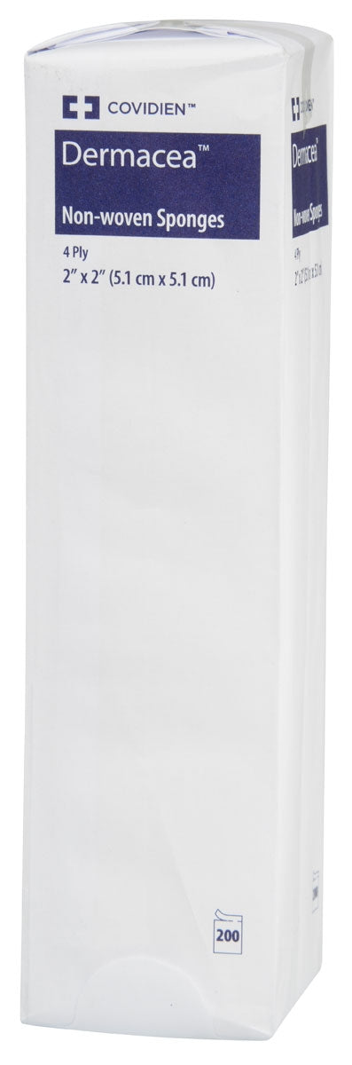 Premium Non-Woven Sponges 5.1x5.1cm (2x2 Inch) 4-Ply Bulk Pack of 200 - Ideal for Cleaning, Makeup Removal, Crafts & First Aid