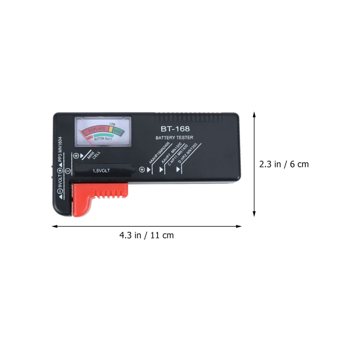 PartyKindom BT-168 Digital Battery Tester - Portable AA AAA 9V 1.5V Cell Battery Voltage Checker with LCD Display - Perfect for Home, Office, and Emergency Power Supply Testing