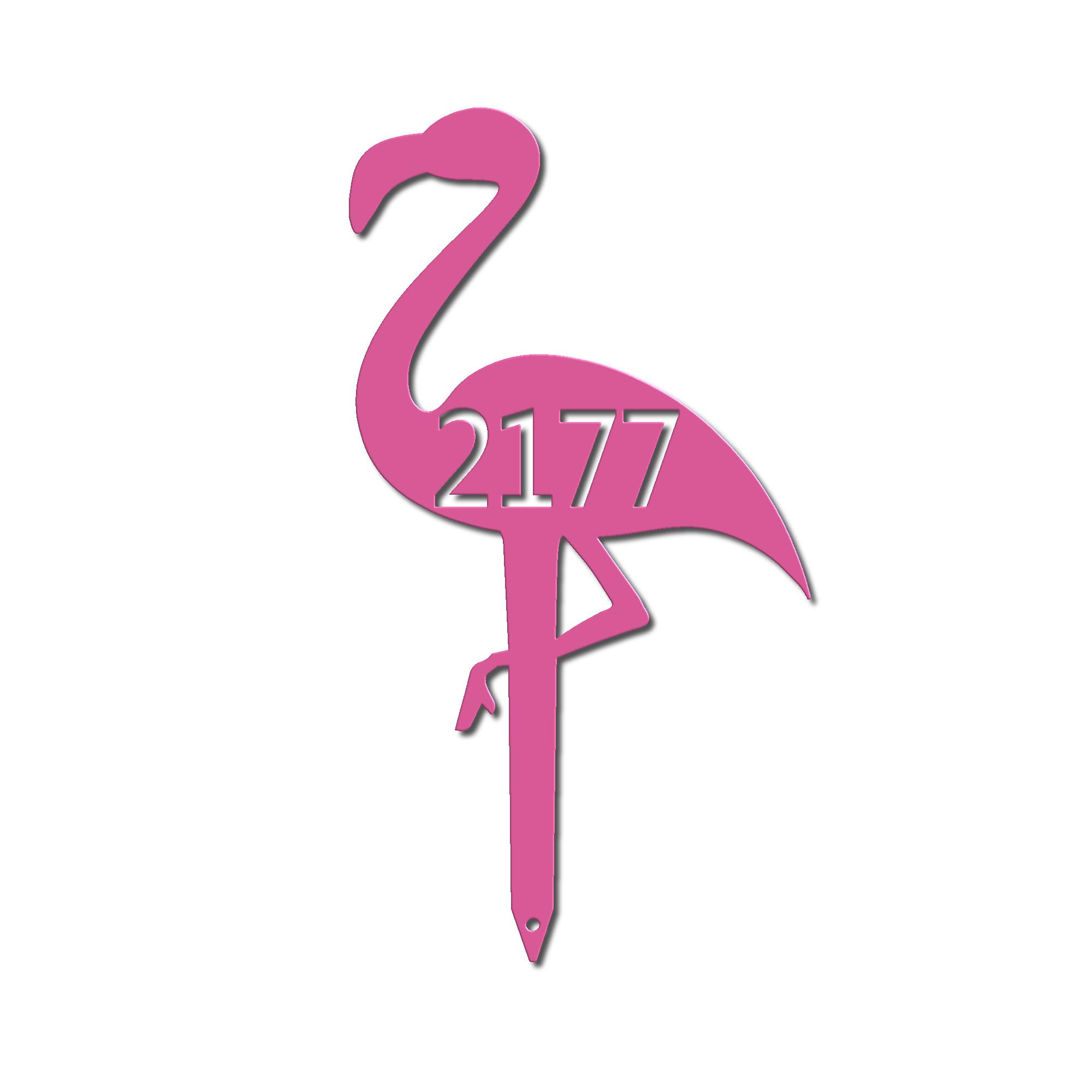 Custom Flamingo Address Sign - 27