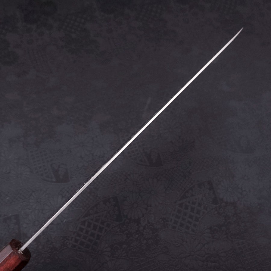 Premium Japanese Sujihiki Knife 240mm - SLD Steel Nashiji Finish with Purple Urushi Handle - Ideal for Slicing Sashimi, Meat & Sushi Preparation - Professional Chef & Home Cooking Essential