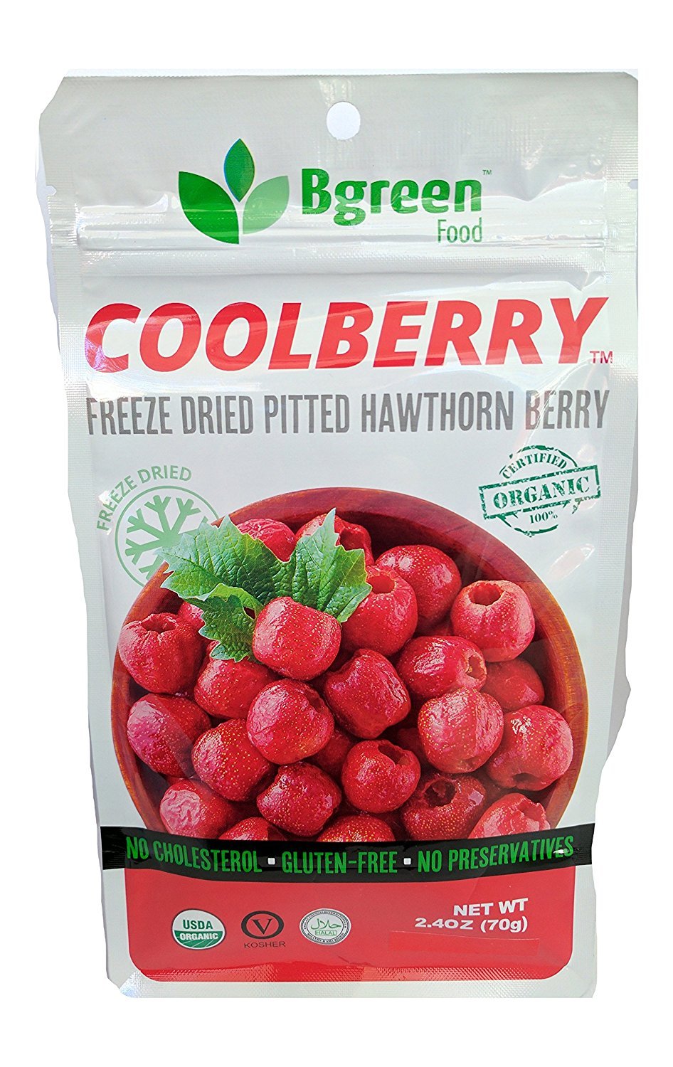 Organic Freeze Dried Hawthorn Berry - USDA Certified, Superfood for Tea Infusion & Smoothies | Healthy Snack, Immune Support, Natural Energy Boost