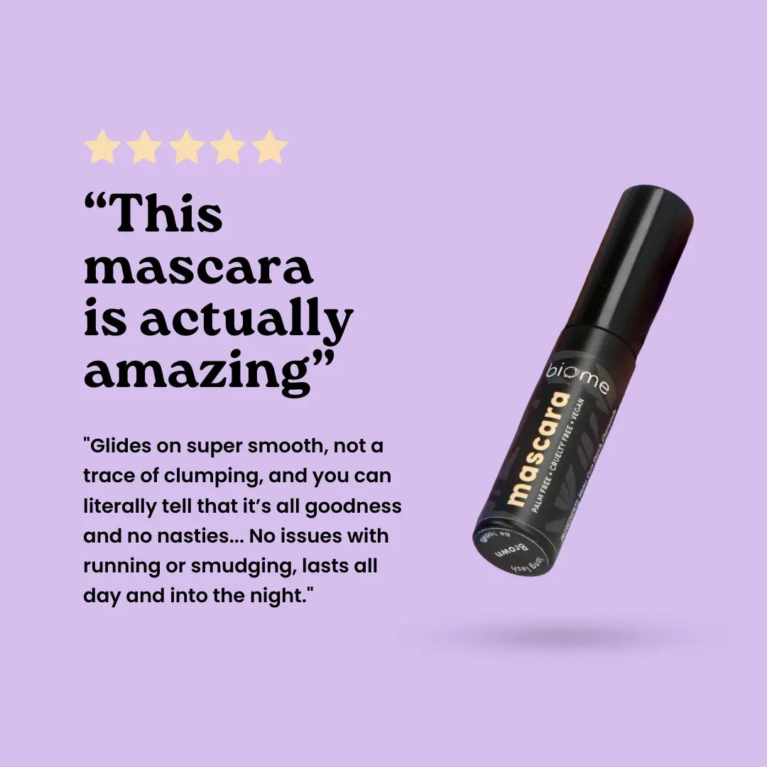 Biome Long Lash Mascara 7.5ml - Volumizing & Lengthening Waterproof Mascara for Natural Look - Perfect for Daily Wear & Special Occasions