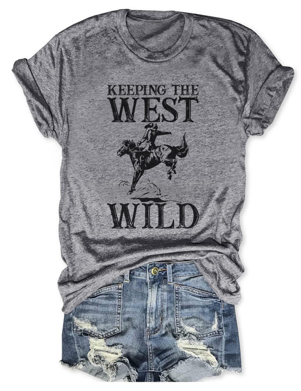 Cowgirl T-Shirts for Women - Western Graphic Tees for Summer & Country Music Fans - Casual Short Sleeve Tops for Concerts & Outdoor Events