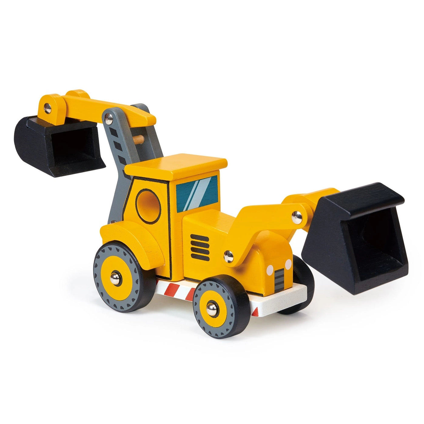 Best Wooden Backhoe Toy for Kids - Durable Construction Vehicle Play Set - Perfect for Sandbox, Outdoor Play & Pretend Play