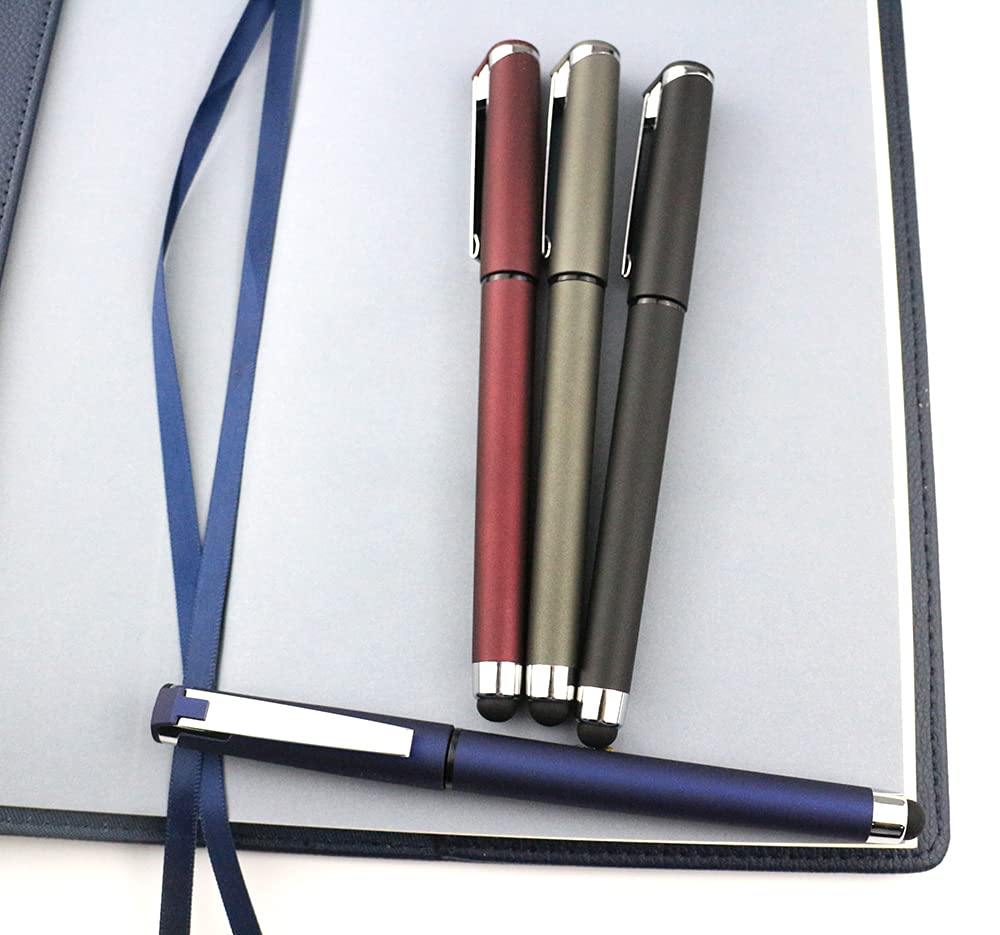 Premium 1.0mm Black Gel Ink Rollerball Pens - 2-in-1 Stylus & Medium Point Writing Pens - 18 Pack for Office, Journaling & Note Taking - Smooth Writing Gel Pens for Professionals & Students