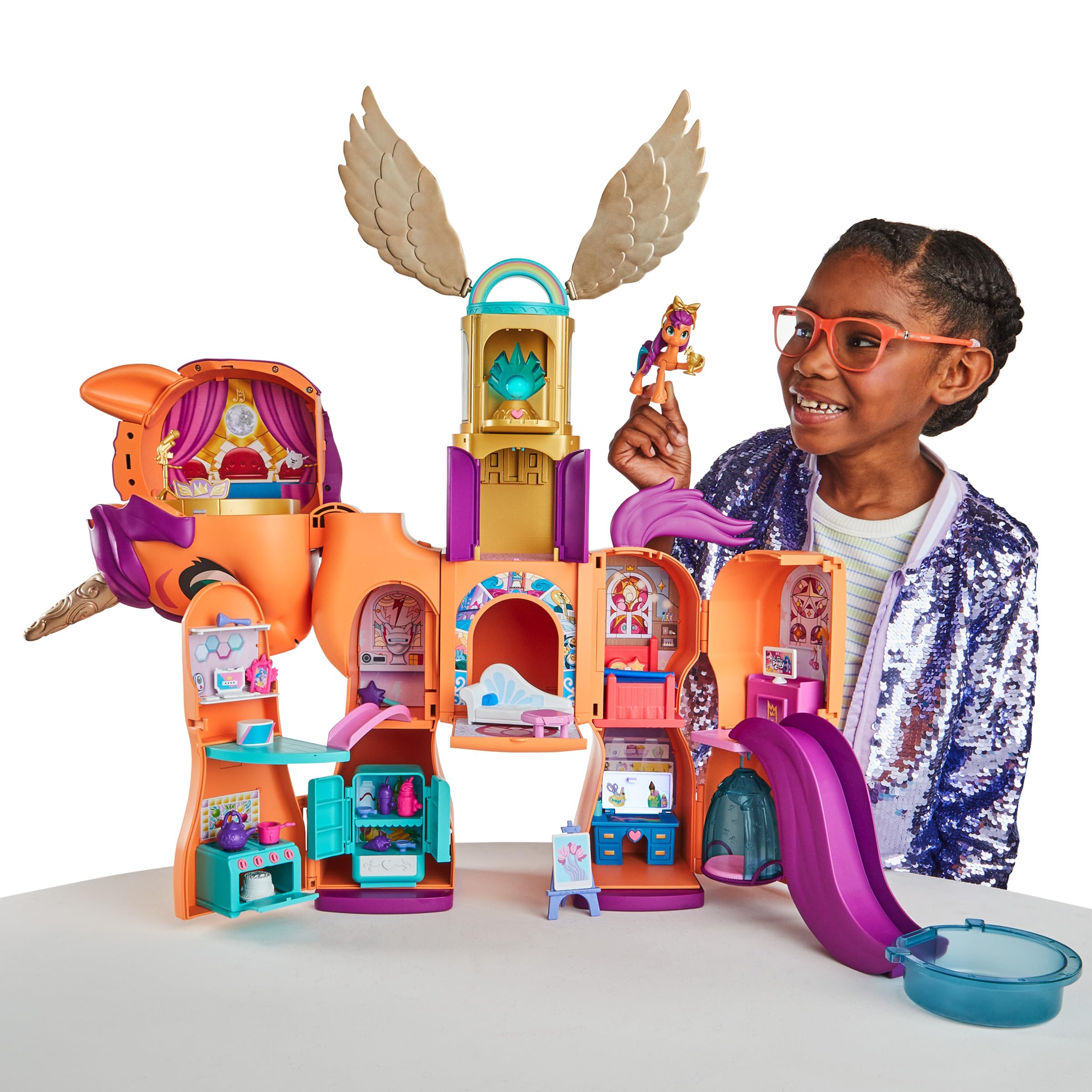 My Little Pony Transforming Doll Playset - 25-Inch Sunny's Interactive Toy with Reveal Feature for Kids Ages 5+ | Perfect for Birthday Gifts & Pretend Play (Amazon Exclusive)