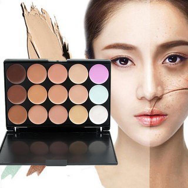 Wiffy Concealer Palette - 15 Multicolor Color Corrector & Concealer for Dark Circles, Blemishes - Perfect for Professional Makeup & Everyday Use