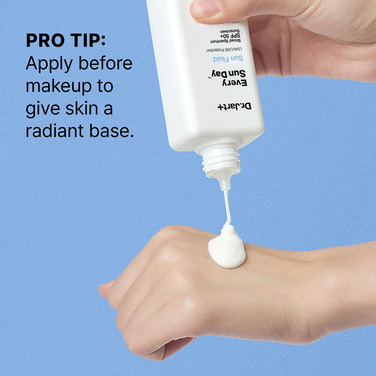 Dr.Jart+ Every Sun Day Sun Fluid SPF 50+ PA+++ Korean Sunscreen for Face | Oil-Free, Moisturizing & Non-Greasy Formula | 3.38 Fl Oz | Daily UV Protection for Outdoor Activities & Travel