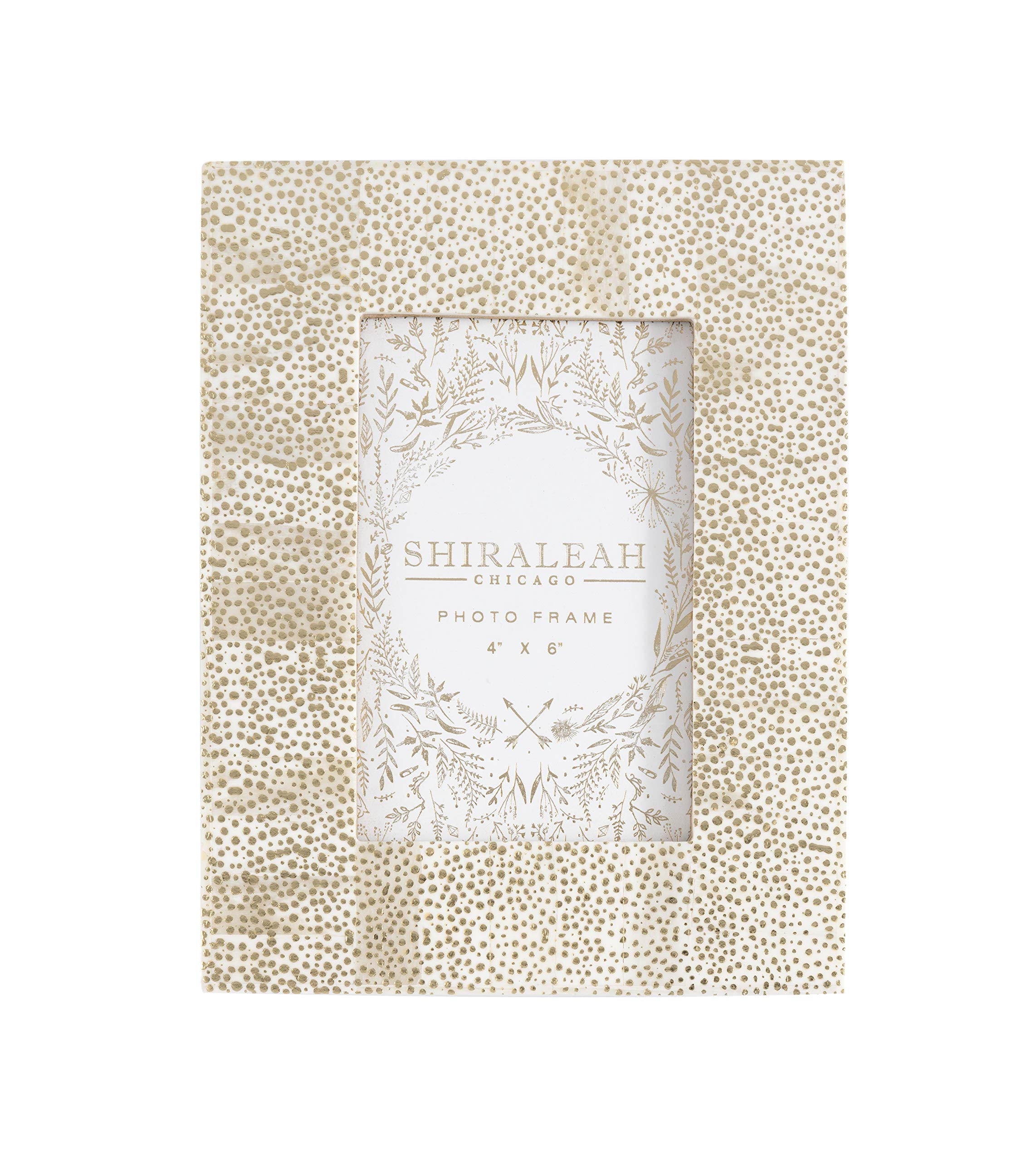 Shiraleah Granada Speckle 4x6 Picture Frame in Gold - Elegant Home Decor for Photos, Wall Display & Gift Giving