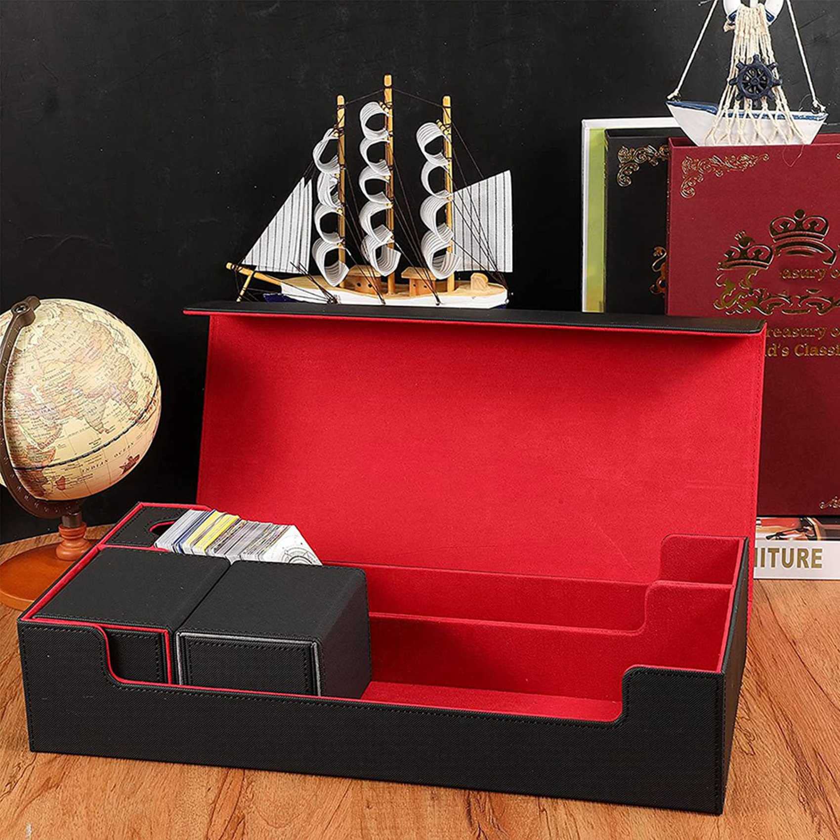 Premium 550+ Capacity Magnetic Deck Box for YuGiOh & Trading Cards - Commander Storage Box with Secure Magnetic Closure - Perfect for Card Game Tournaments & Collectible Storage