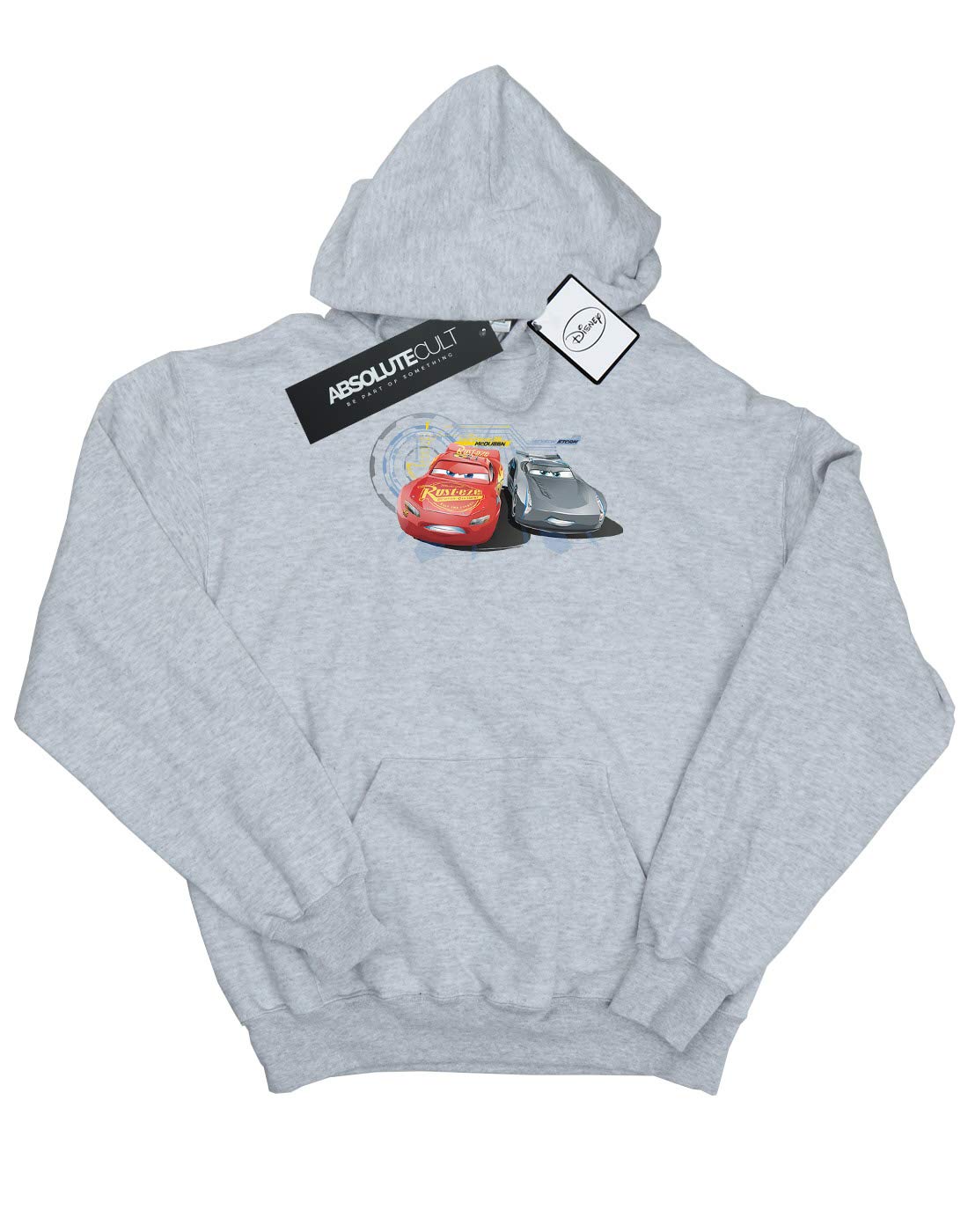 Disney Boys Cars Lightning McQueen vs Storm Hoodie - Sport Grey for Kids 5-6 Years | Cozy Pullover for Playdates, School & Outdoor Activities