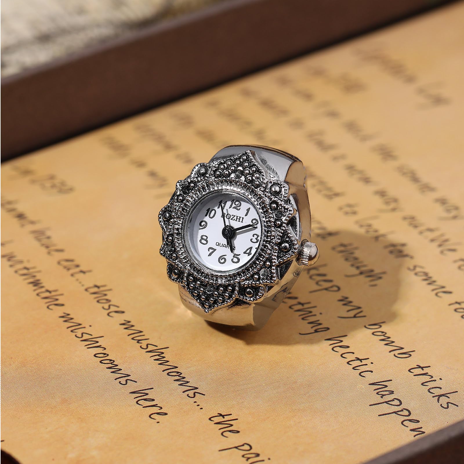 Balacoo Stylish Quartz Finger Ring Watch for Women & Men - Elegant Fashion Accessory for Parties, Dates, and Daily Wear