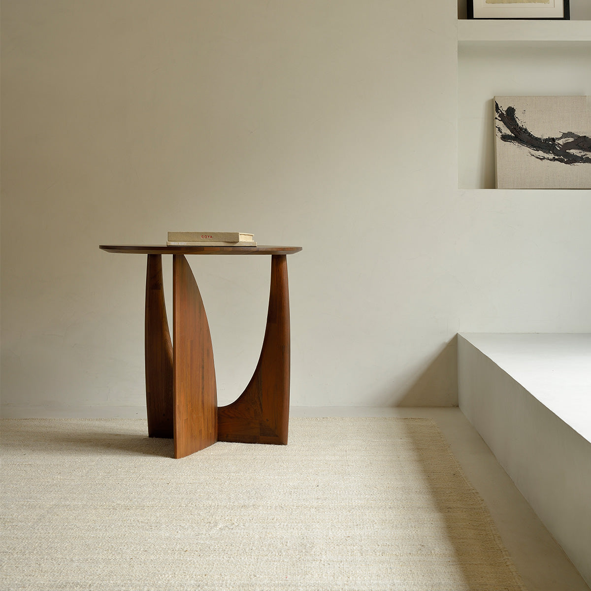 Modern Geometric Side Table - Minimalist Accent Table for Living Room, Bedroom & Office - Stylish End Table with Unique Design for Home Decor