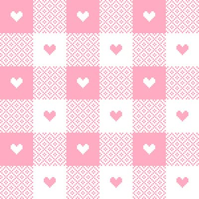 Pink Plaid/Hear-Zippers