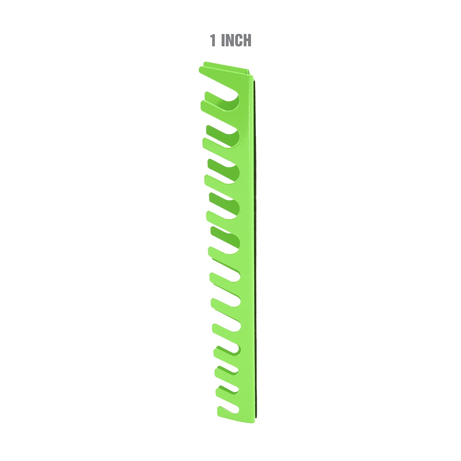OEMTOOLS 22177 Professional Magnetic Wrench Organizer - 12 Slot SAE & Metric Tool Storage Rail for Toolboxes & Metal Surfaces (Green) - Perfect for Garage Organization & Mechanic Workshop Tool Storage