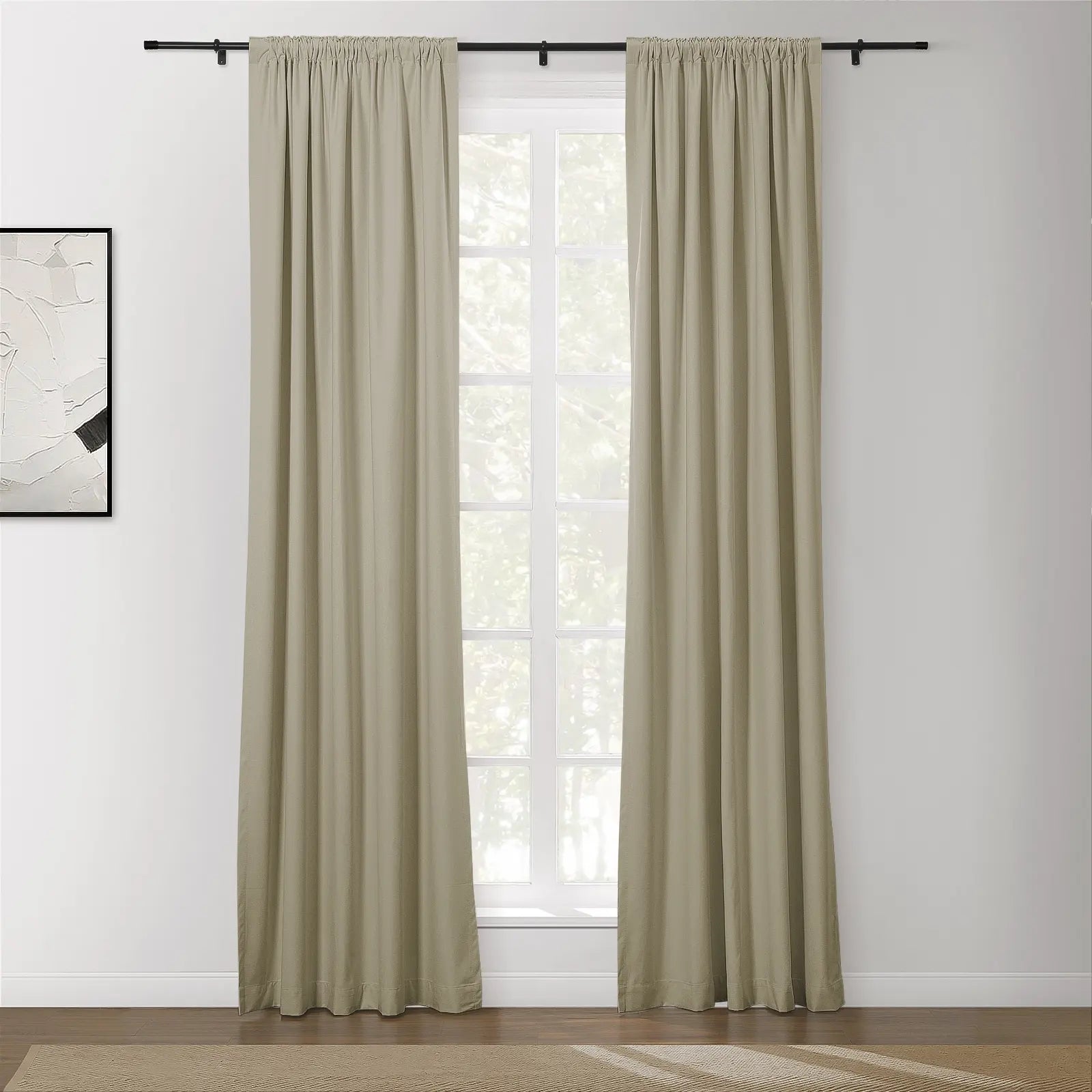 Lila 100% Blackout Curtains - Soft Blackout Drapes for Bedroom & Nursery - Light Blocking Window Treatments for Better Sleep