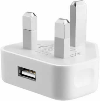 3 Pin 1 Amp USB Wall Charger Plug - Fast Charging Power Adapter for iPhone, Samsung, Android Devices - Perfect for Home, Office, Travel Use