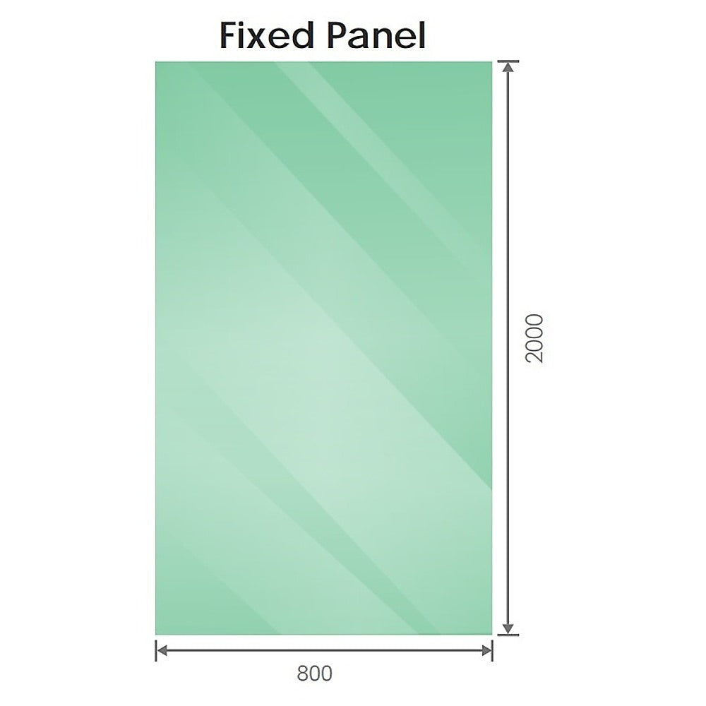 120x80cm Frameless Corner Shower Screen with Black Channel & Brass Hinges, Round Knob Handle - Modern Bathroom Glass Enclosure for Walk-in Showers and Wet Rooms