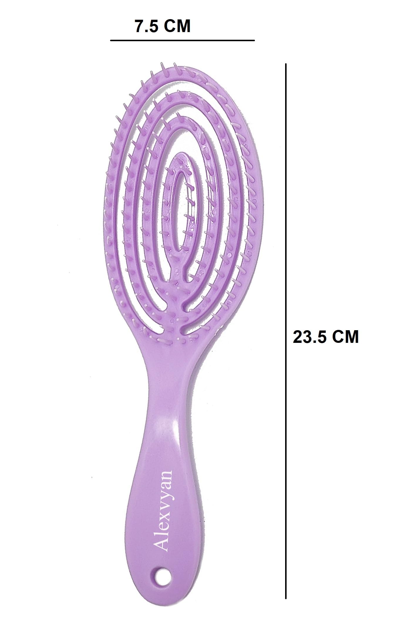 Alexvyan Purple Scalp Massage Comb - Detangling Hair Brush for Wet & Curly Hair - Salon Styling Tool for Women, Men & Kids - Perfect for Home Hair Care & Professional Salon Use