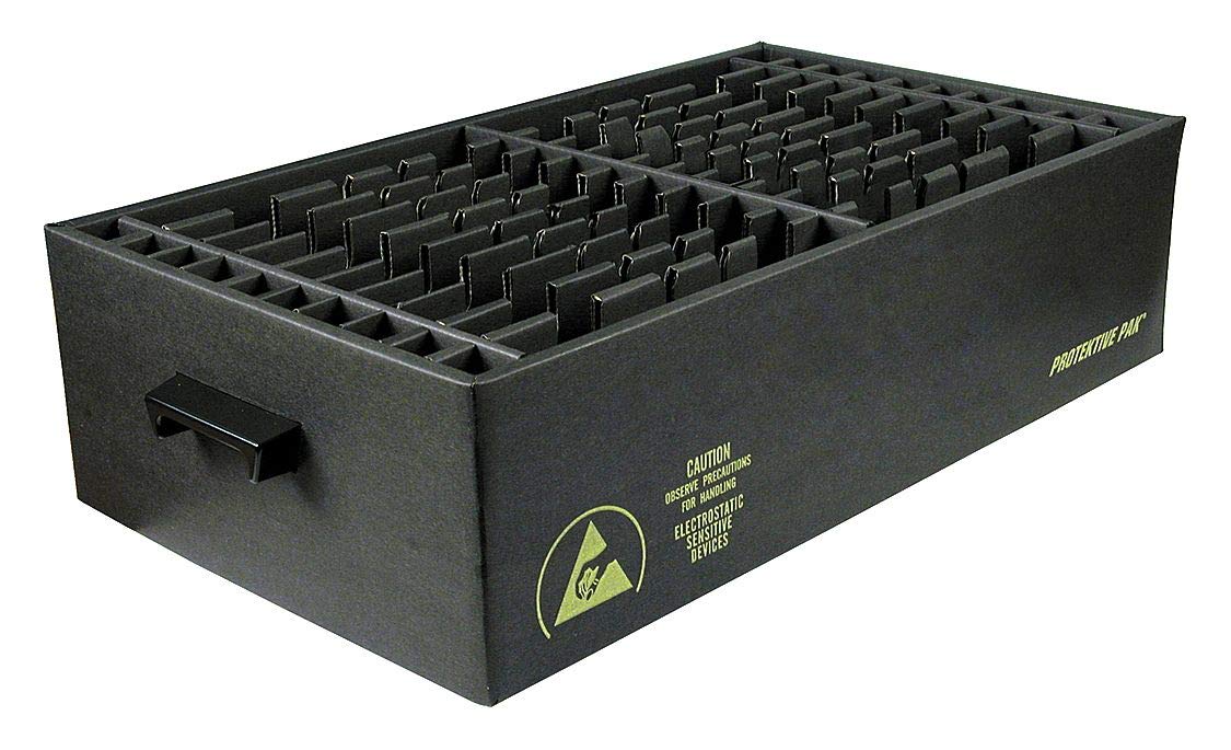 ESD Anti-Static Corrugated Cardboard - 17x13 Inch Protective Packaging for Electronics | Static-Safe In-Plant Handling | Ideal for Semiconductor, PC Components & Sensitive Device Protection