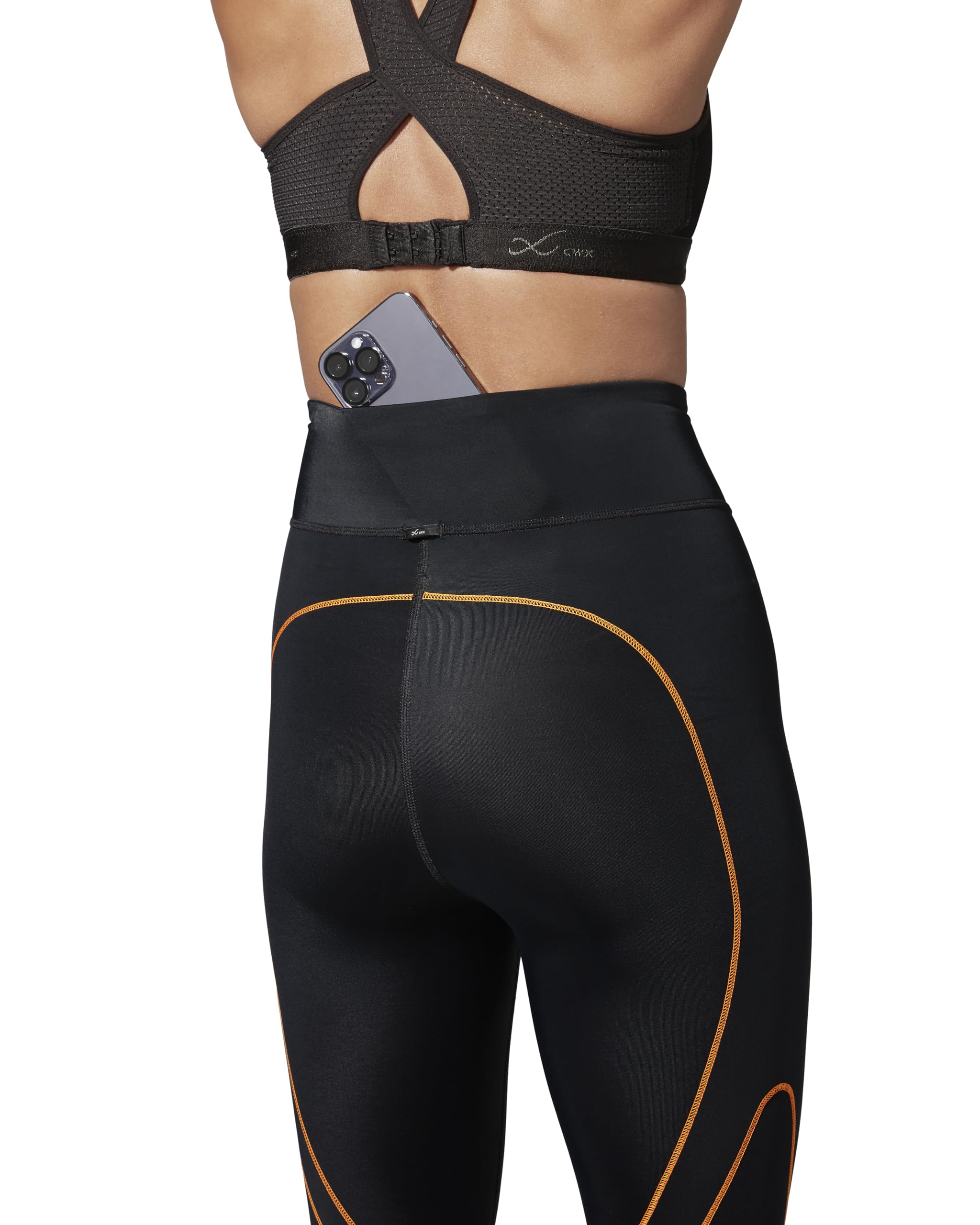 CW-X Women's Stabilyx 3.0 Joint Support 3/4 Capri Compression Tight - High-Rise Running Leggings with Back Phone Pocket & Muscle Stabilization Technology | Perfect for Marathon Training, Gym Workouts & Outdoor Activities